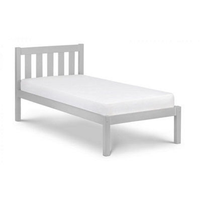 Dove Grey Lacquer Solid Pine Low Foot End Bed - Single 3ft (90cm)