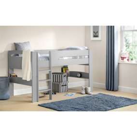 Dove Grey Mid Sleeper Childrens Bed Frame - Single 3ft (90cm)