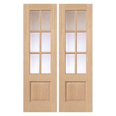 Dove Oak Unfinished Internal Door Pair