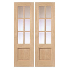 Dove Oak Unfinished Internal Door Pair