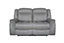 DOVER 2 Seater Manual Recliner in Grey Faux Suede