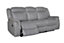 DOVER 3 Seater Manual Recliner in Grey Faux Suede