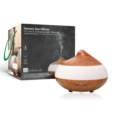 Dr Botanicals Wooden Aroma Diffuser Clear Panel USB