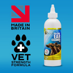 DR DOG Ear Cleaner Drops for Head Shaking Ears Itching Mites Odour Wax