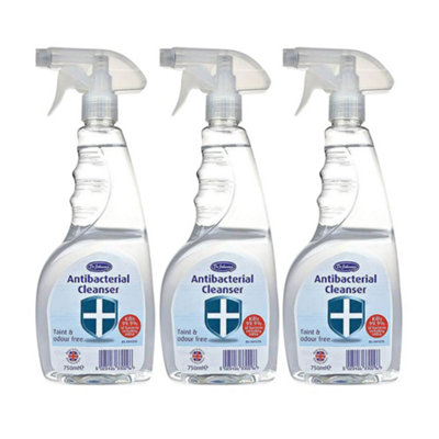 Dr Johnson Antibacterial Cleaner 750ml Spray x 3 - Odour-Free, Multi ...