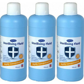 Dr Johnson's Sterilizing Fluid Highly Concentrated 1l - Pack of 3