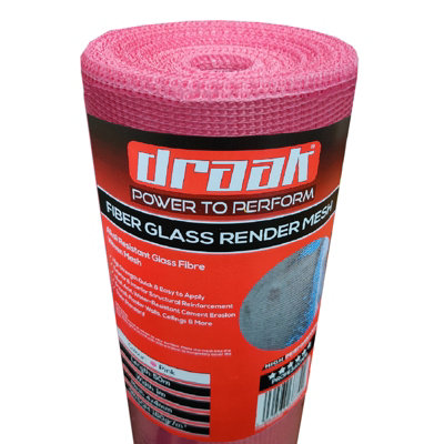Draak 50m x 1m Pink Alkali Resistant Render Mesh 160gr/m2