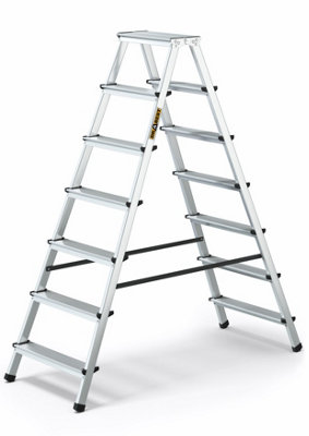 Drabest 7-Steps Aluminium Double-Sided Household Ladder 125 Kg