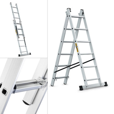 Drabest Aluminum Ladder 2-Section 2x6 150 kg EN131 HOME