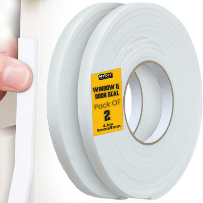 Draft Excluder Tape For Doors Windows 2Pack 5MM x 8MM x 4.5M Self ...