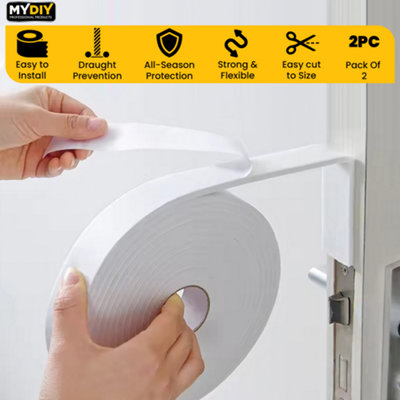 Draft Excluder Tape For Doors Windows 2Pack 5MM x 8MM x 4.5M Self ...
