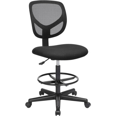 Drafting Stool Chair, High Office Chair, Ergonomic Painting Chair with Adjustable Height Footrest, Standing Desk Chair