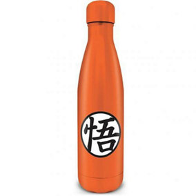 Dragon Ball Z Kanji Goku Metal Water Bottle Orange (One Size)