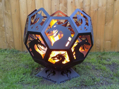 Dragon Themed Blazing Ball Fire Pit
