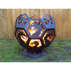Dragon Themed Blazing Ball Fire Pit