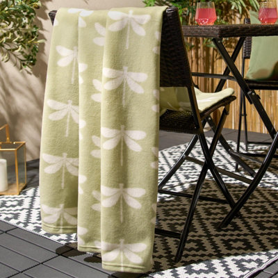 Dragonfly Polar Fleece Throw Over Bedspread Warm Travel Plush Sofa Chair Blanket - 3