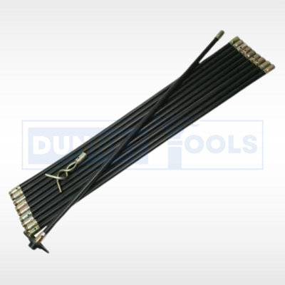 Drain Rod Set 12pc Industrial Plunger 920mm Unblock Kit - 3
