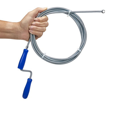 Drain Snake Pipe Cleaner 6mm x 3m Drain Sink Unblocker DIY at B&Q