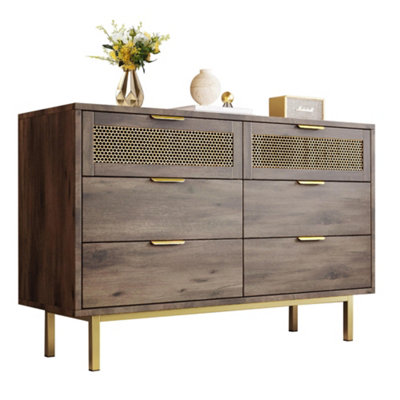 Drak Brown Sideboard Storage Cabinet, 120 x 40 x 76 cm