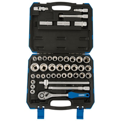 Draper 1/2" Sq. Dr. Combined MM/AF Socket Set 41 Piece 82136