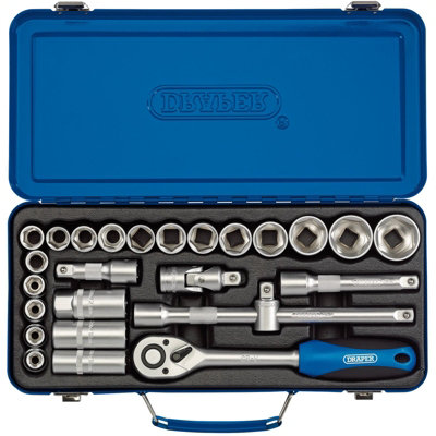 Draper 1/2" Sq. Dr. Metric Socket Set 26 Piece 16368