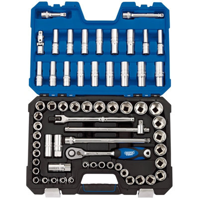 Draper 1/2" Sq. Dr. MM/AF Combined Socket Set 63 Piece 16456