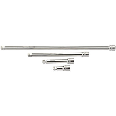 Draper 1/2" Sq. Dr. Wobble Extension Bar Set Micro Satin Chrome 4 Pc 16770