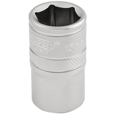 Draper 1/2" Square Drive 6 Point Metric Socket 15mm 16605