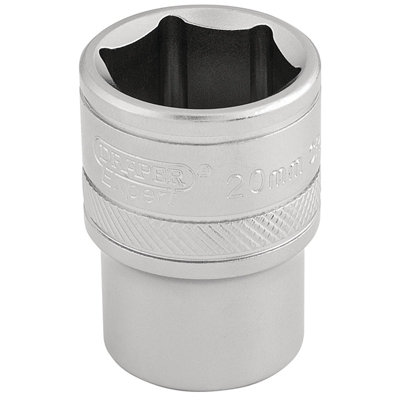 Draper 1/2" Square Drive 6 Point Metric Socket 20mm 16610