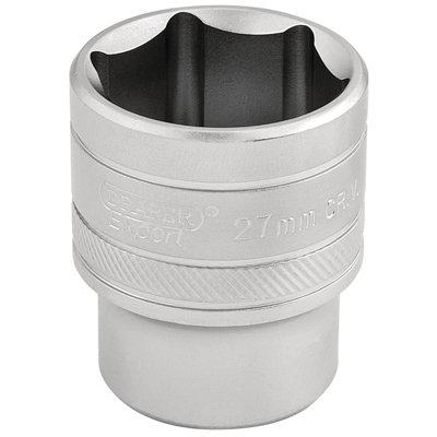 Draper 1/2" Square Drive 6 Point Metric Socket 27mm 16618