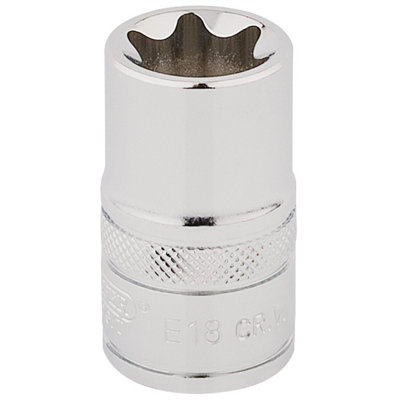 Draper 1/2" Square Drive Draper TX-STAR Socket E18 34340
