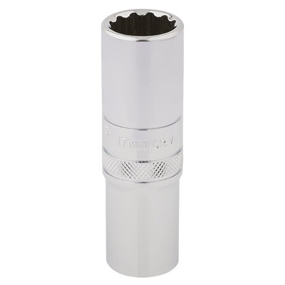Draper 1/2" Square Drive Hi-Torq 12 Point Deep Socket 17mm 33735