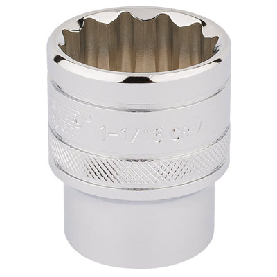 Draper 1/2" Square Drive Hi-Torq 12 Point Socket 1.1/16" 33726