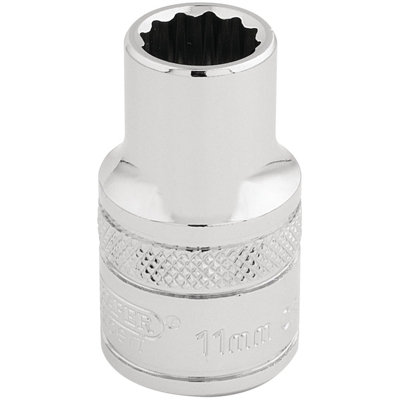 Draper 1/2" Square Drive Hi-Torq 12 Point Socket 11mm 33095