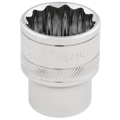 Draper 1/2" Square Drive Hi-Torq 12 Point Socket 15/16" 33724