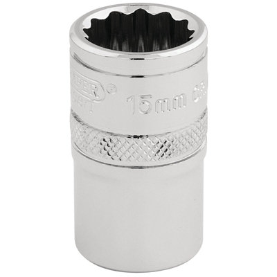 Draper 1/2" Square Drive Hi-Torq 12 Point Socket 15mm 33136