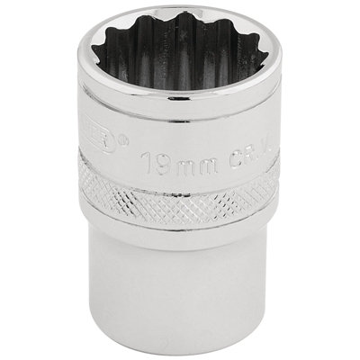 Draper 1/2" Square Drive Hi-Torq 12 Point Socket 19mm 33231