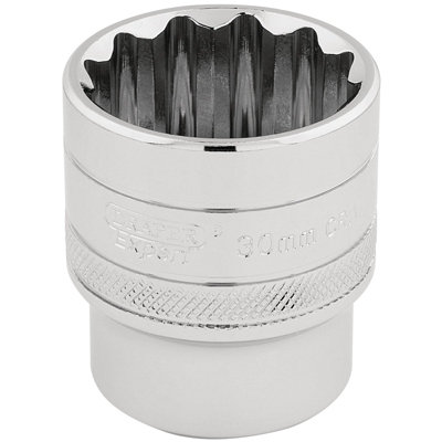 Draper 1/2" Square Drive Hi-Torq 12 Point Socket 30mm 33586