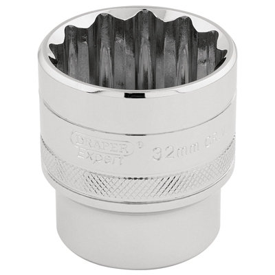 Draper 1/2" Square Drive Hi-Torq 12 Point Socket 32mm 33593