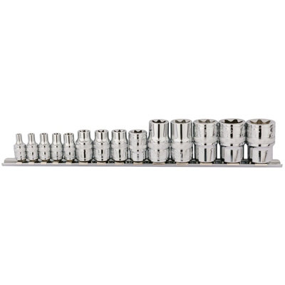 Draper 1/4, 3/8, 1/2" Sq. Dr. Draper TX-STAR Socket Set 14 Piece 34415