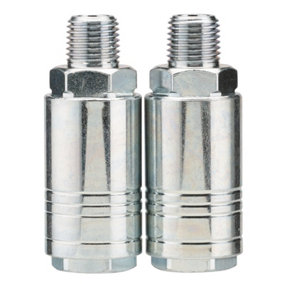 Draper  1/4" Male Quick Coupling (Pack of 2) 70863
