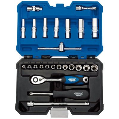 Draper 1/4" Sq. Dr. Metric Socket Set 25 Piece 16443