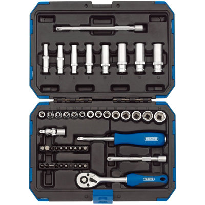 Draper 1/4" Sq. Dr. Metric Socket Set 47 Piece 16355