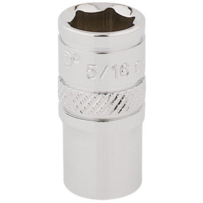 Draper 1/4" Square Drive Hi-Torq 6 Point Socket 5/16" 48670