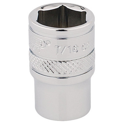 Draper 1/4" Square Drive Hi-Torq 6 Point Socket 7/16" 48942