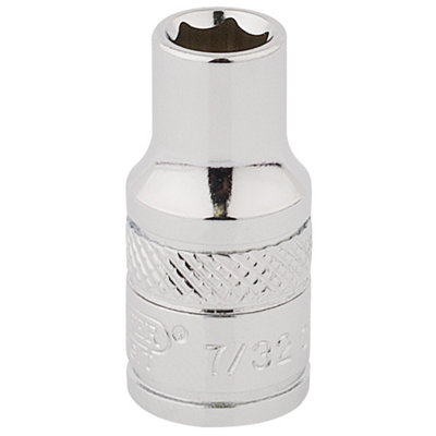 Draper 1/4" Square Drive Hi-Torq 6 Point Socket 7/32" 48371