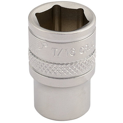 Draper 1/4" Square Drive Imperial Socket 7/16" 16525 DIY at B&Q