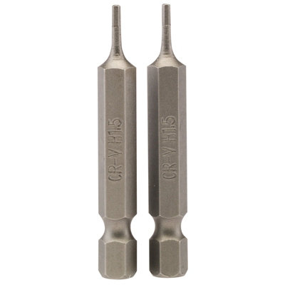 Draper 1.5mm 1/4" Hex. Hexagonal Insert Bit 50mm Long x 2 64243