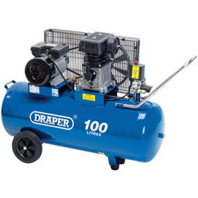 Draper  100L Belt-Driven Air Compressor, 2.2kW/3hp 31254
