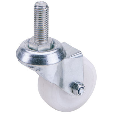 Draper 100mm Dia. Swivel Bolt Fixing Nylon Wheel - S.W.L. 125Kg 65505
